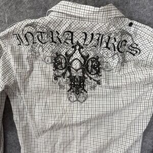 Monarchy Collection Men's Embroidered WesternRock Shirt Sz L Check